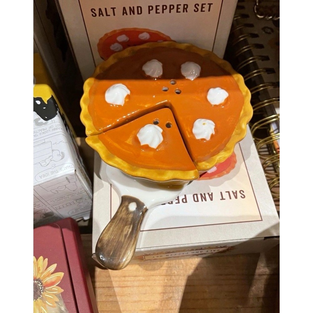 Cracker Barrel Pumpkin Pie Salt And Pepper Shaker 2026 Thanksgiving Fall NIB